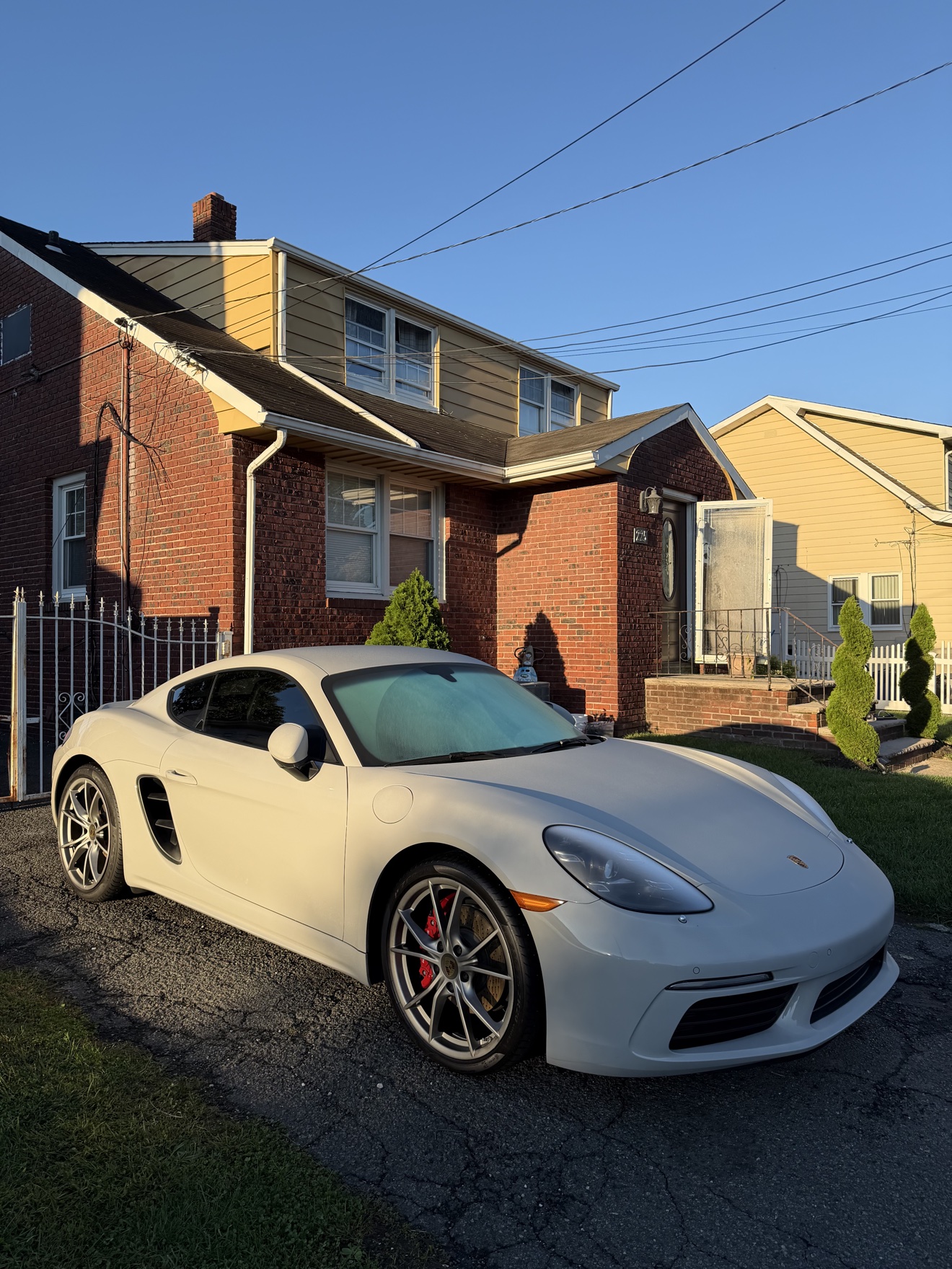 White Porsche 718 Cayman S after detailing