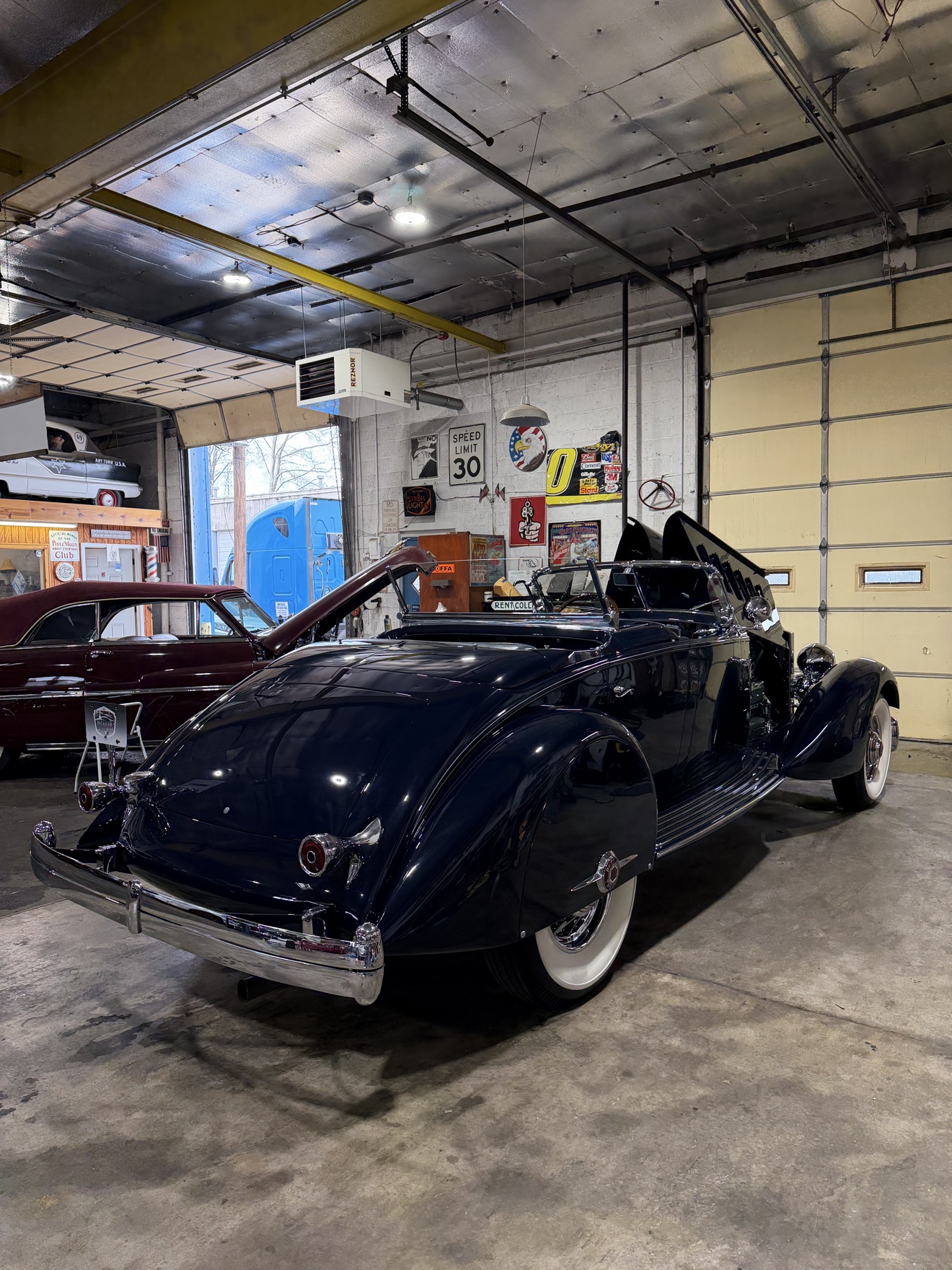 1934 Packard Twelve rear angle view after detailing