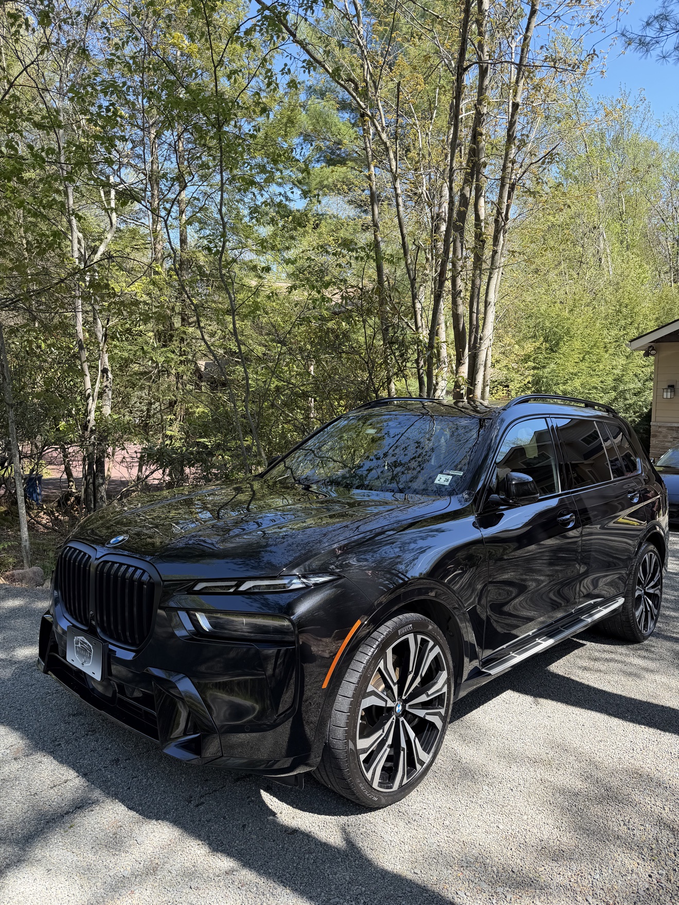 Black BMW X7 after detailing