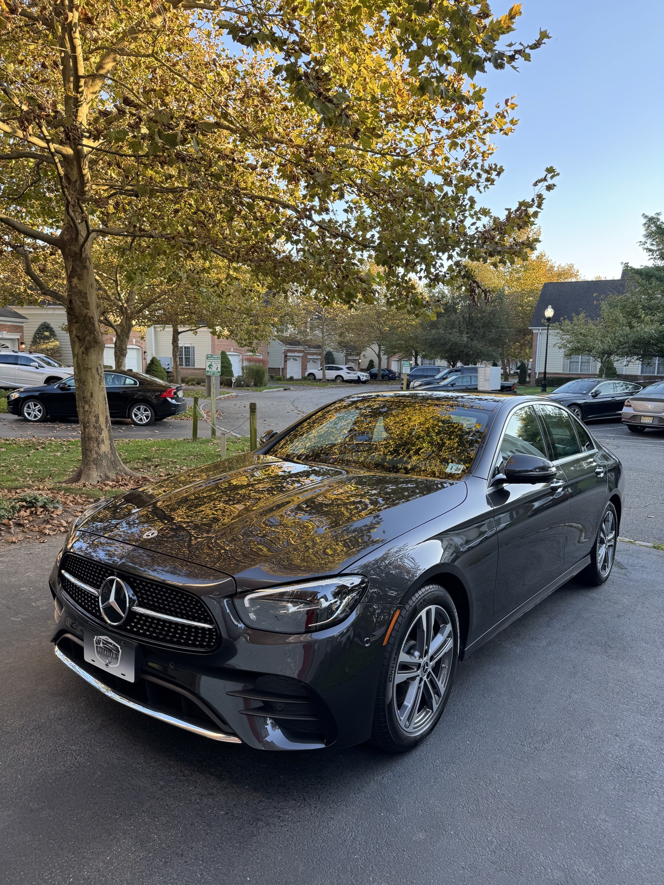 Black 2023 Mercedes-Benz E350 sedan after detailing